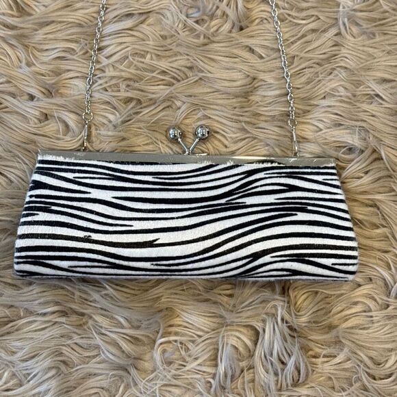 Zebra clutch with shoulder strap - Picture 1 of 5